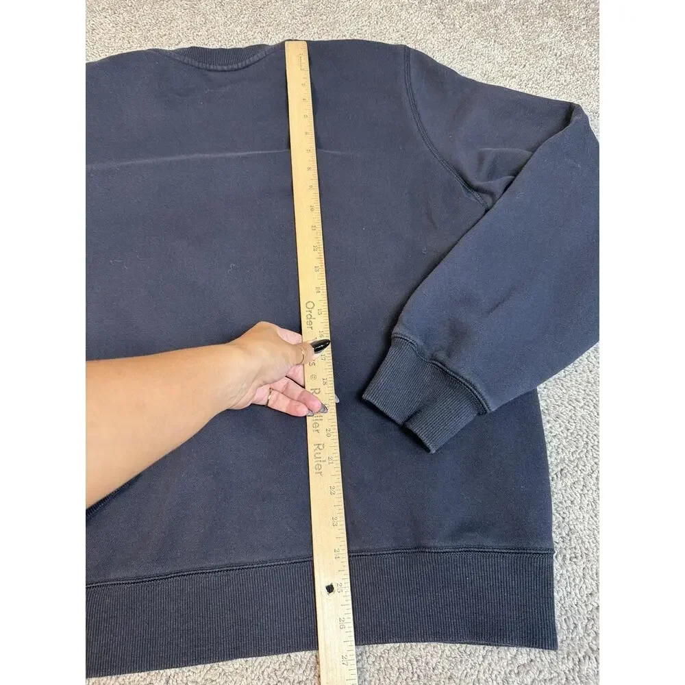 Nike Sweatshirt Womens XL Blue Pullover Crewneck Heavyweight Lined Fleece
